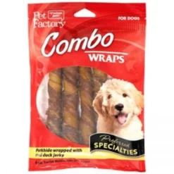 Pet Factory Porkhide Twist Rolls Duck, 6 Inch