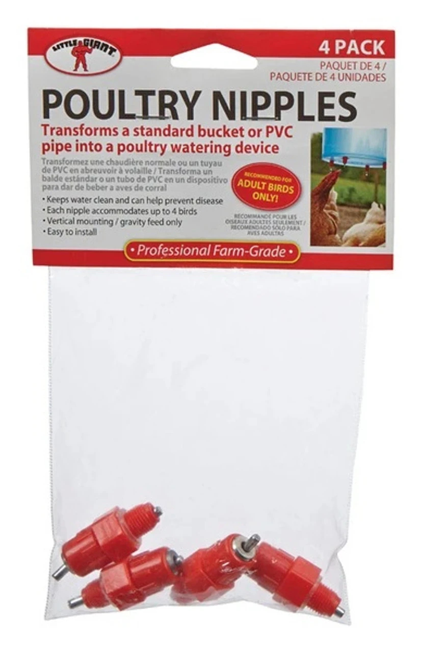 Miller Poultry Nipples, 4 Pack 3 Miller Poultry Nipples, 4 Pack