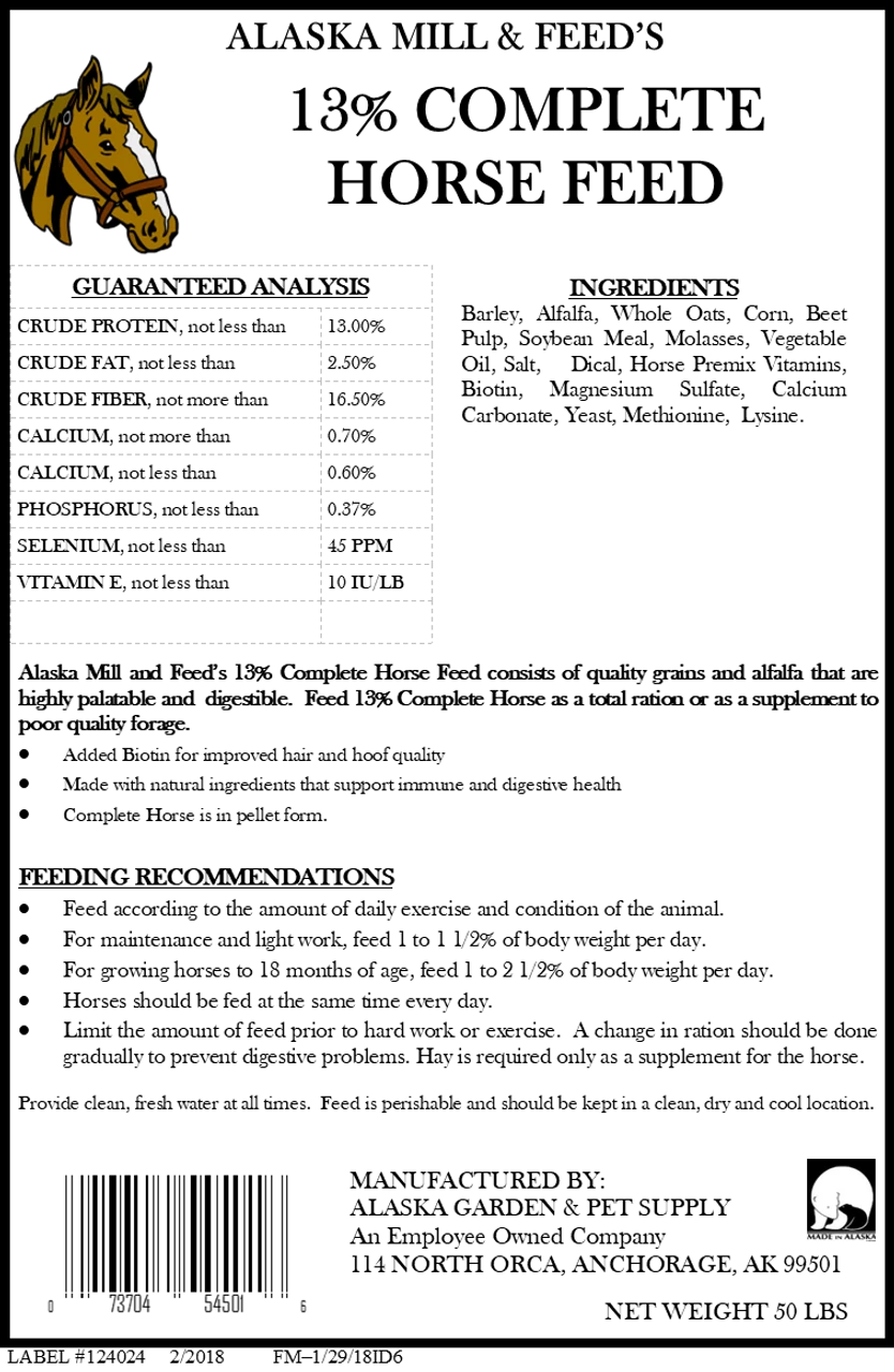 Complete Horse 13% Pellets, 50lb 4 Complete Horse 13% Pellets, 50lb - Image 2
