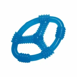 Nylabone Puppy Wolf Spring Tug & Play Oval Ring Peanut Butter Flavor