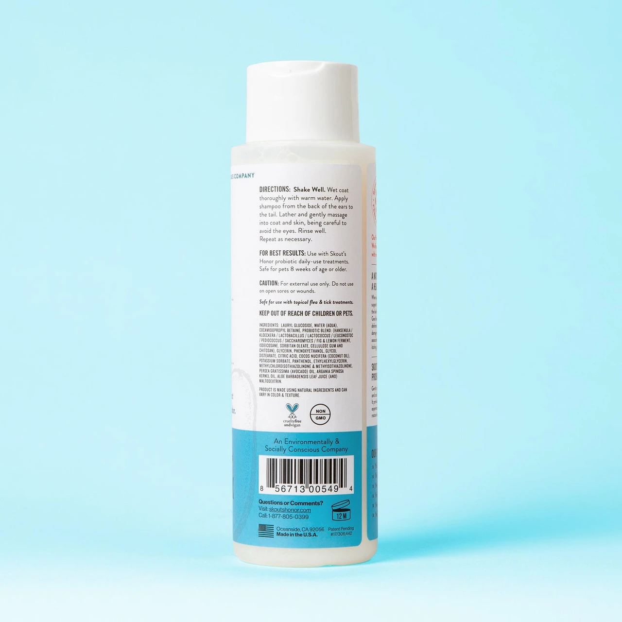 Skout's Honor Probiotic Shampoo For Dogs & Cats, Unscented, 16oz 4 Skout's Honor Probiotic Shampoo For Dogs & Cats, Unscented, 16oz - Image 2