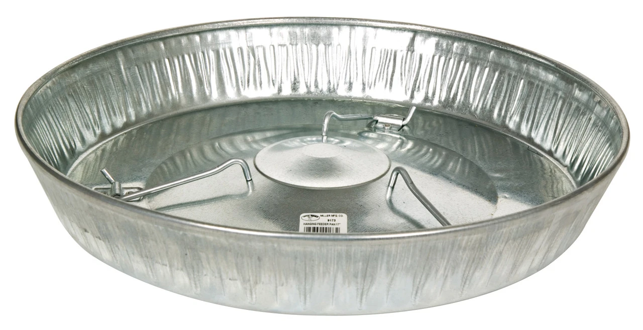 Miller Hanging Poultry Feeder Pan, 17 Inch 3 Miller Hanging Poultry Feeder Pan, 17 Inch
