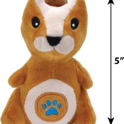 Li'l Pals Paw Plush Squirrel Dog Toy, 5"