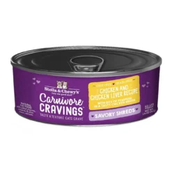 Stella & Chewy's Carnivore Cravings Savory Shreds Chicken/Chicken Liver Recipe, 2.8z