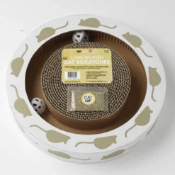 Petrageous Sylvester's Interactive Cat Scratcher, Round White