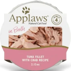 Applaws Tuna Fillet With Crab In Broth (Pot), 2.12z