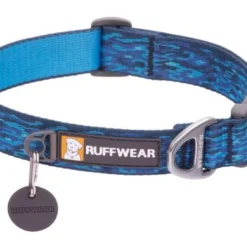 Ruffwear Flat Out Dog Collar, Oceanic Distortion