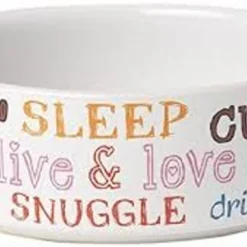 Petrageous Doodle Pet White Multi Bowl, 2 Cup