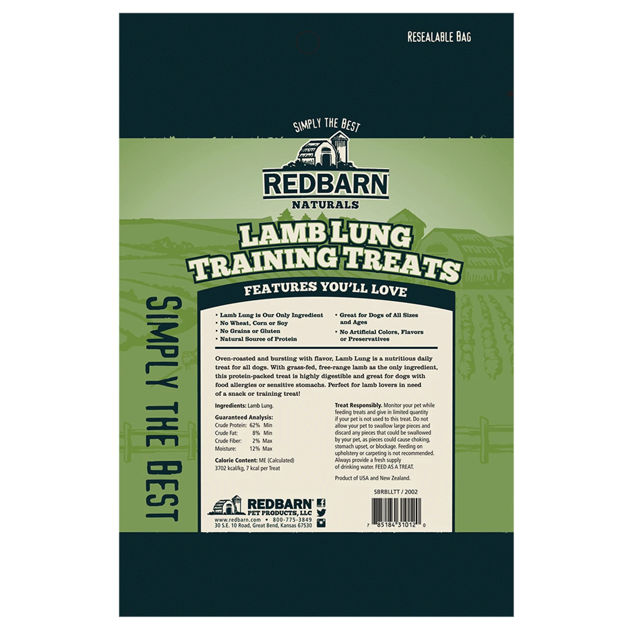 Redbarn Lamb Lung Training Treats, 3oz 7 Redbarn Lamb Lung Training Treats, 3oz - Image 5