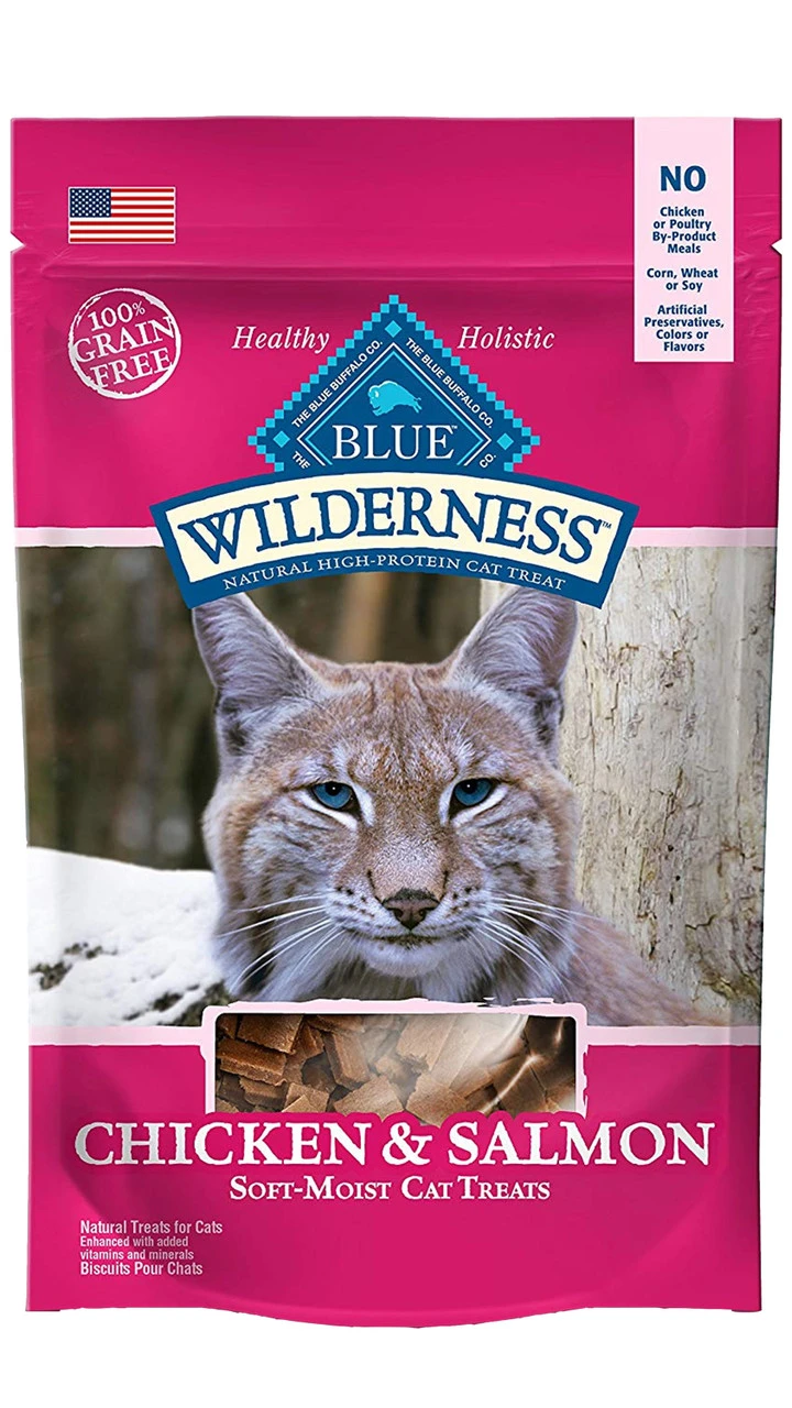 Blue Buffalo Blue Wilderness Chicken & Salmon Cat Treat, 2oz 3 Blue Buffalo Blue Wilderness Chicken & Salmon Cat Treat, 2oz