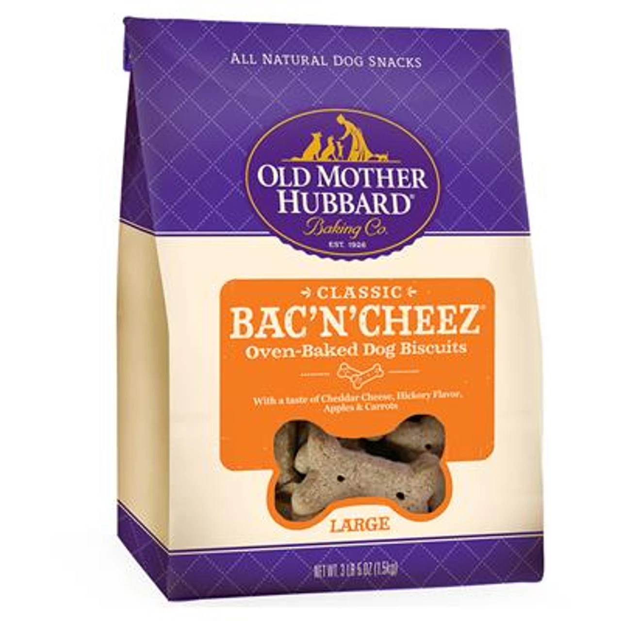 Old Mother Hubbard Bac'N'Cheez Large Biscuits, 3.3lb 3 Old Mother Hubbard Bac'N'Cheez Large Biscuits, 3.3lb
