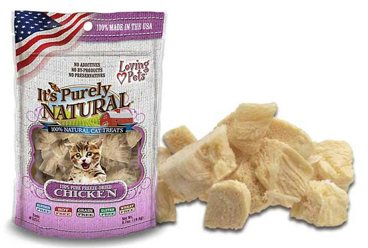 Loving Pet Pure Natural Cat Freeze-Dried Chicken, 0.6oz 3 Loving Pet Pure Natural Cat Freeze-Dried Chicken, 0.6oz