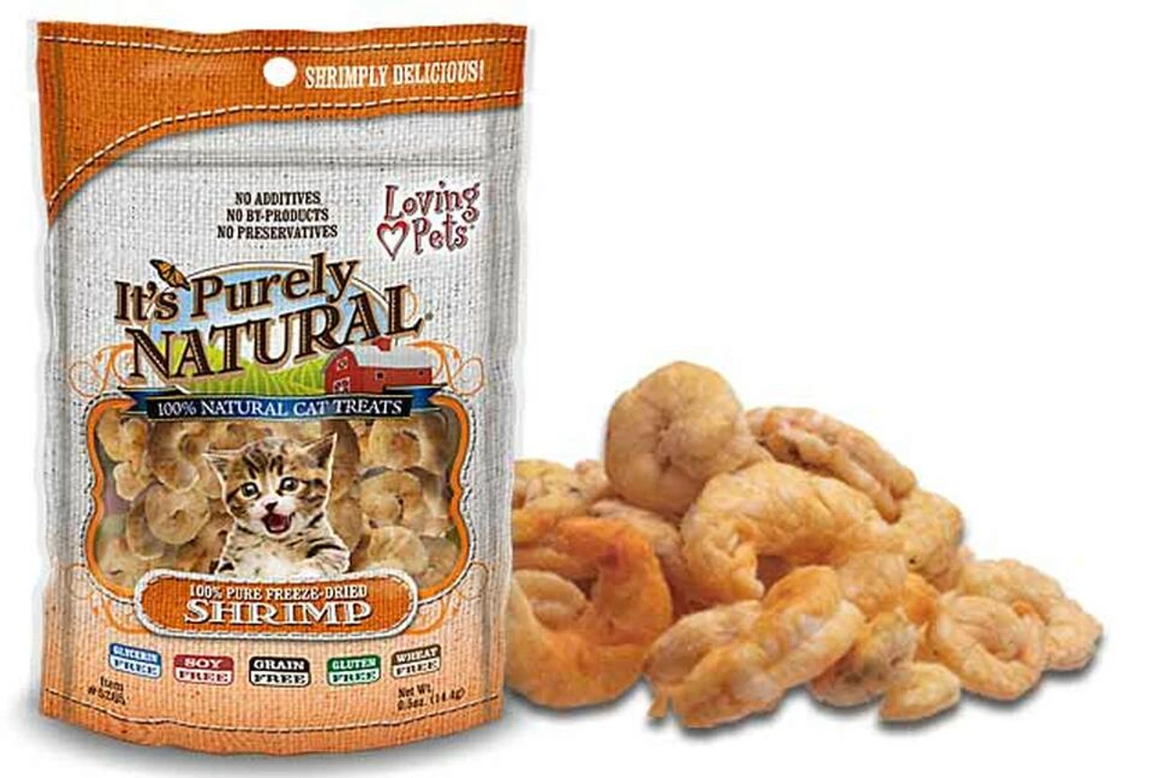Loving Pet Pure Natural Cat Freeze-Dried Shrimp, 0.5oz 3 Loving Pet Pure Natural Cat Freeze-Dried Shrimp, 0.5oz