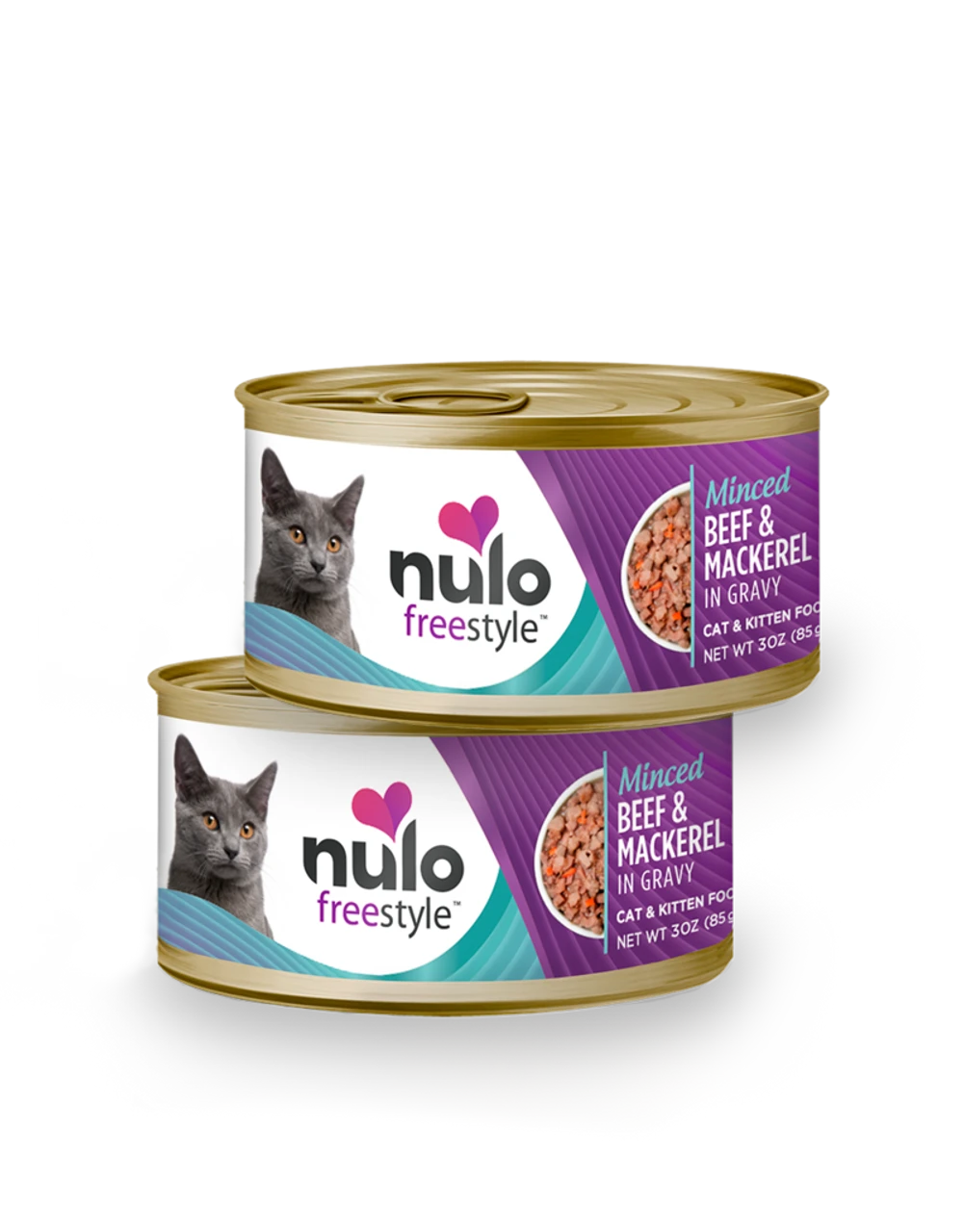 Nulo Freestyle Minced Beef & Mackerel Recipe In Gravy, 3oz 3 Nulo Freestyle Minced Beef & Mackerel Recipe In Gravy, 3oz