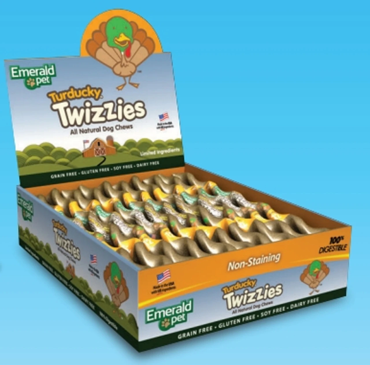 Emerald Pet Turducky Twizzies, 6" 3 Emerald Pet Turducky Twizzies, 6"