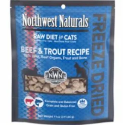 Northwest Raw Freeze Dried Diet Beef And Trout Cat Food, 11 Oz