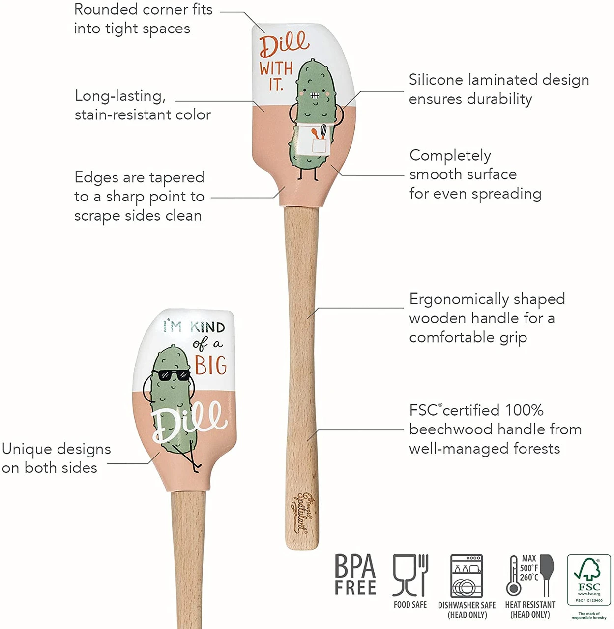 Tovolo, Dill With It/ Big Dill Spatula 4 Tovolo, Dill With It/ Big Dill Spatula - Image 2