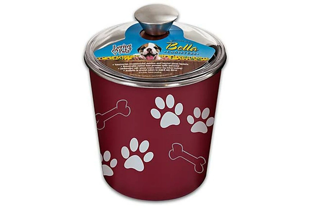 Loving Pet Bella Bowl Canister Merlot 3 Loving Pet Bella Bowl Canister Merlot