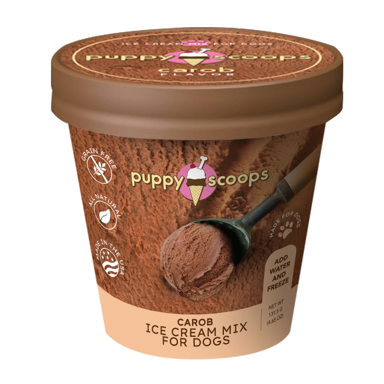 Puppy Scoops Ice Cream Mix - Carob 3 Puppy Scoops Ice Cream Mix - Carob