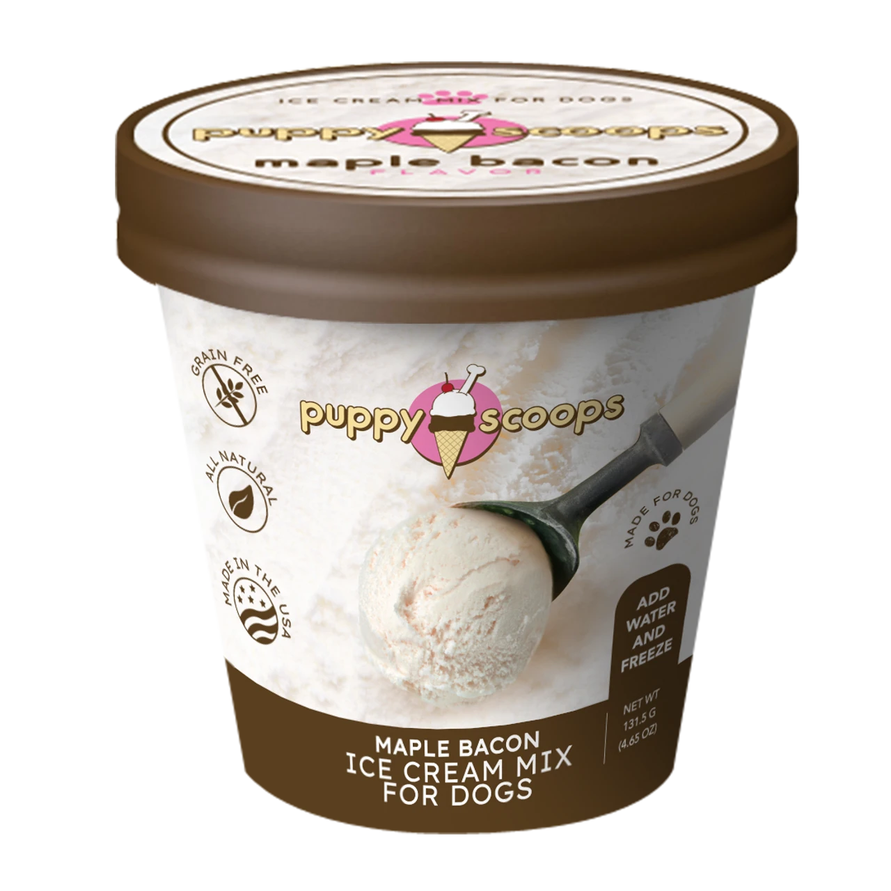 Puppy Scoops Ice Cream Mix - Maple Bacon 3 Puppy Scoops Ice Cream Mix - Maple Bacon