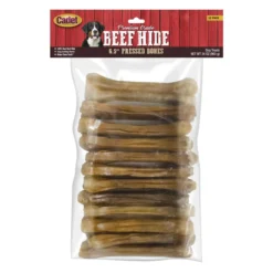 Cadet 6.5" Premium Pressed Beef Hide Bone, 12pc