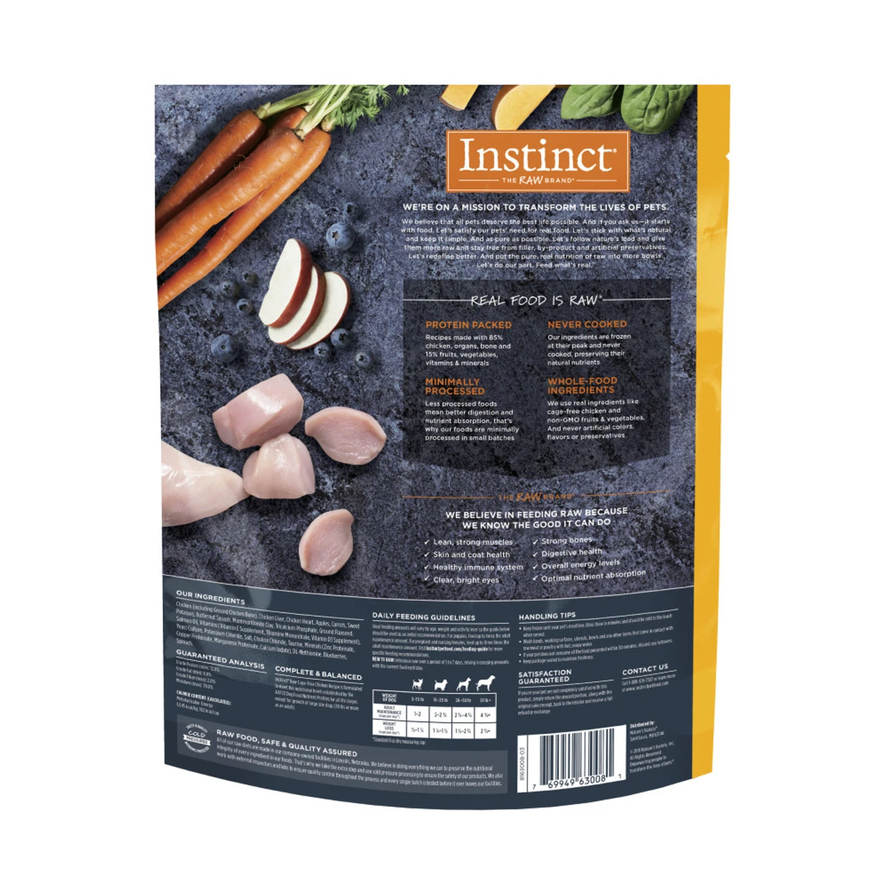 Nature's Variety Instinct Raw Bites Cage Free Chicken, 3lb 4 Nature's Variety Instinct Raw Bites Cage Free Chicken, 3lb - Image 2