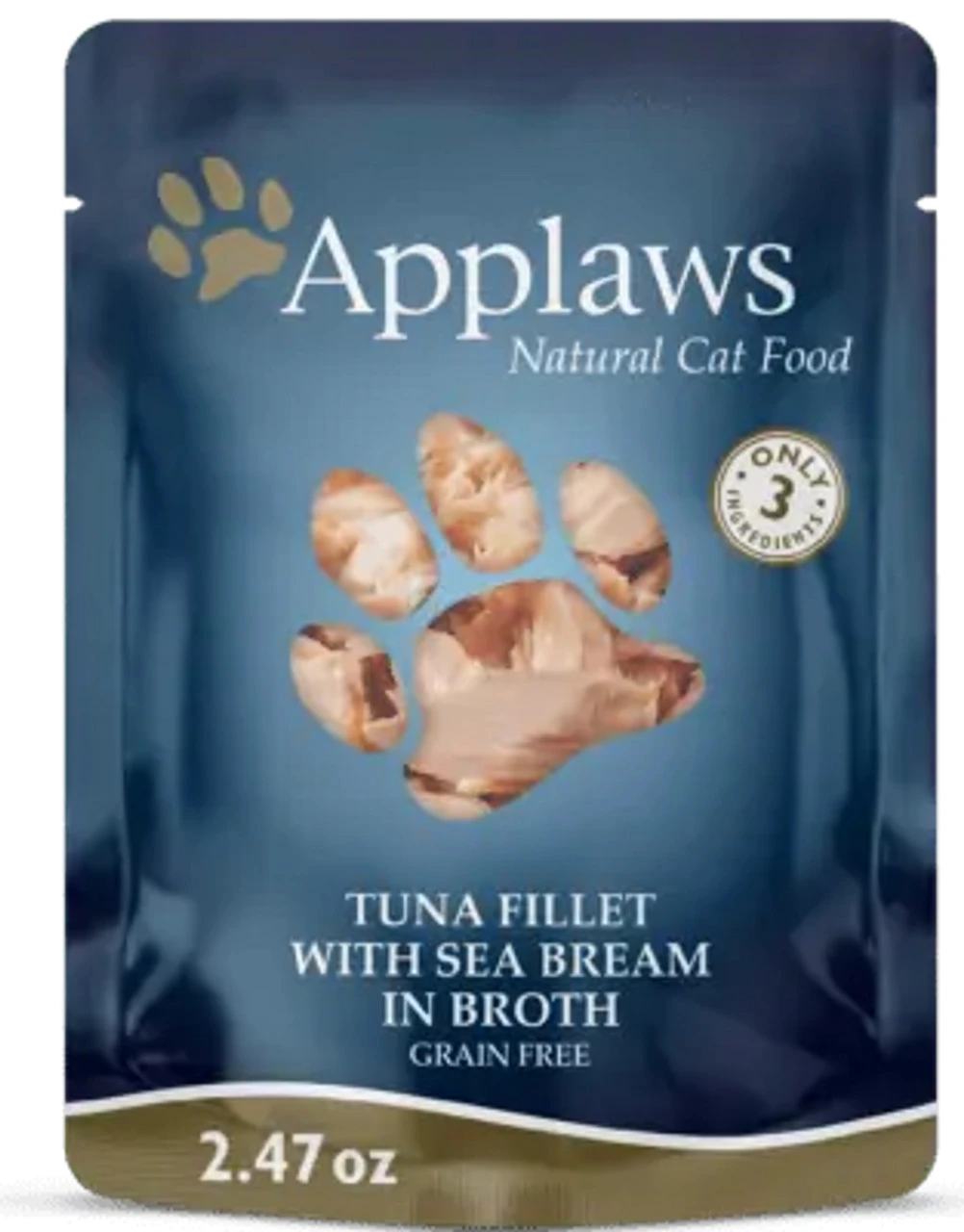 Applaws Tuna Fillet With Sea Bream In Broth (Pouch), 2.47z 3 Applaws Tuna Fillet With Sea Bream In Broth (Pouch), 2.47z