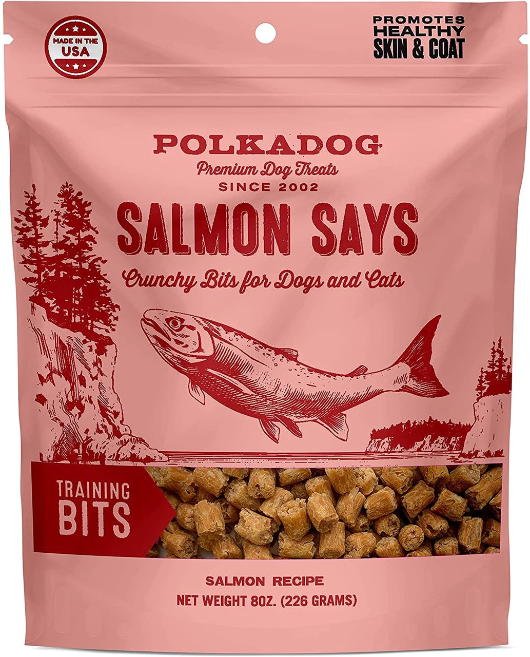 Polkadog Salmon Says Training Bits, 8 Oz 3 Polkadog Salmon Says Training Bits, 8 Oz