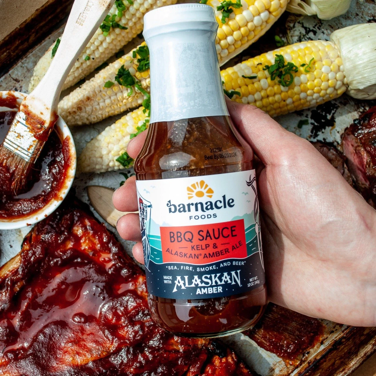Barnacle Kelp & Alaskan Amber Beer Bar B Que Sauce, 12oz 6 Barnacle Kelp & Alaskan Amber Beer Bar B Que Sauce, 12oz - Image 4