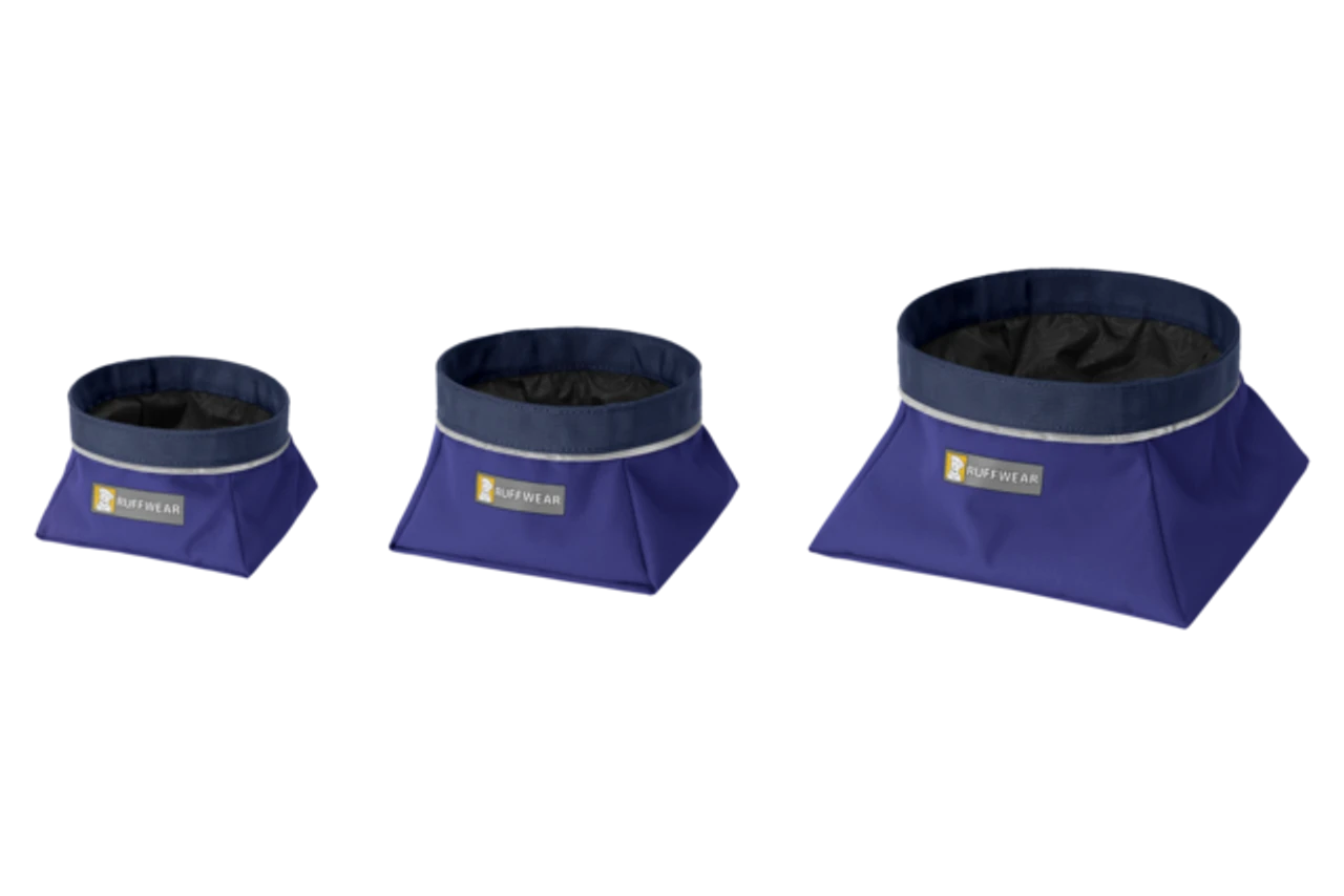 Ruffwear Quencher Packable Dog Bowl, Huckleberry Blue 4 Ruffwear Quencher Packable Dog Bowl, Huckleberry Blue - Image 2