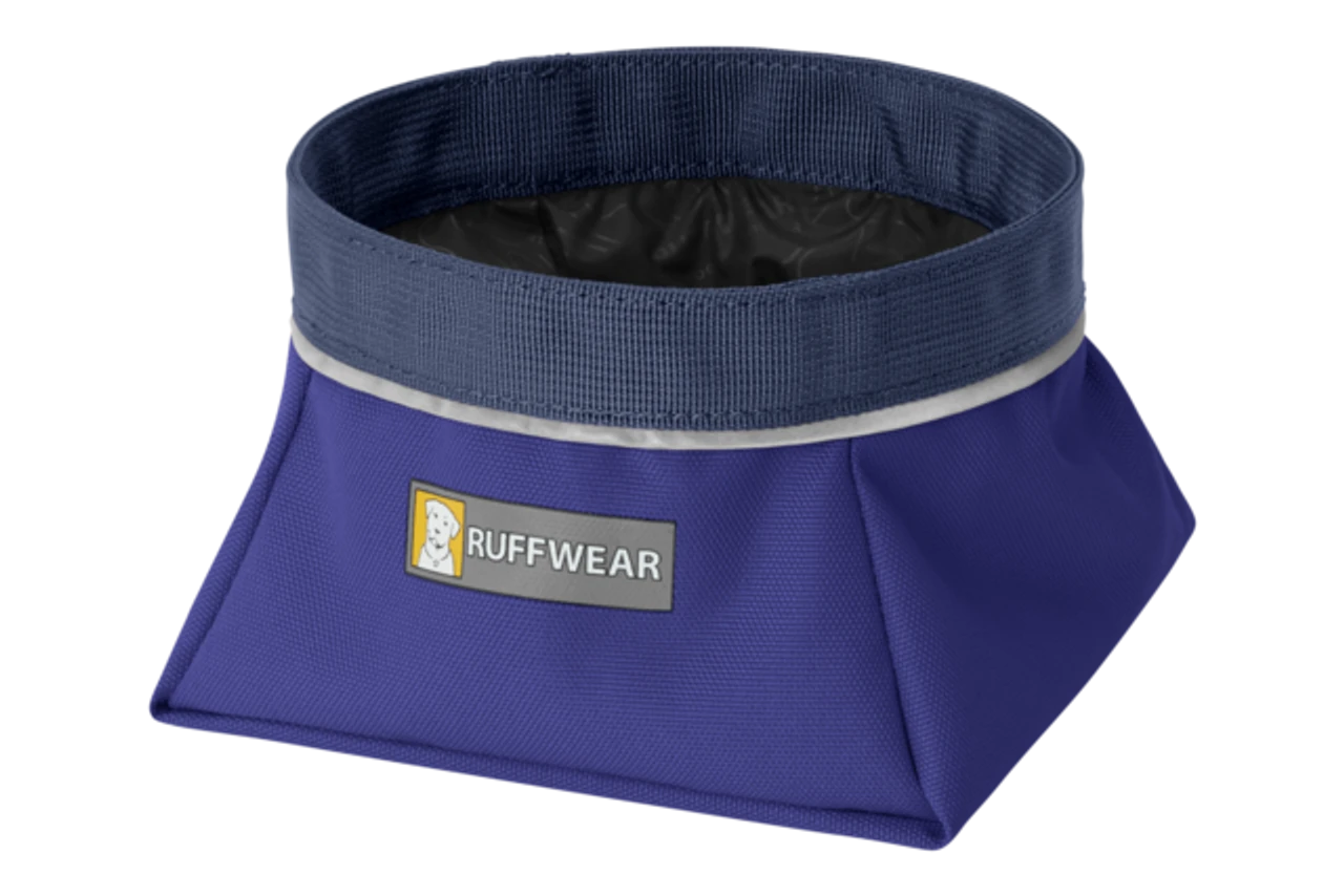 Ruffwear Quencher Packable Dog Bowl, Huckleberry Blue 3 Ruffwear Quencher Packable Dog Bowl, Huckleberry Blue