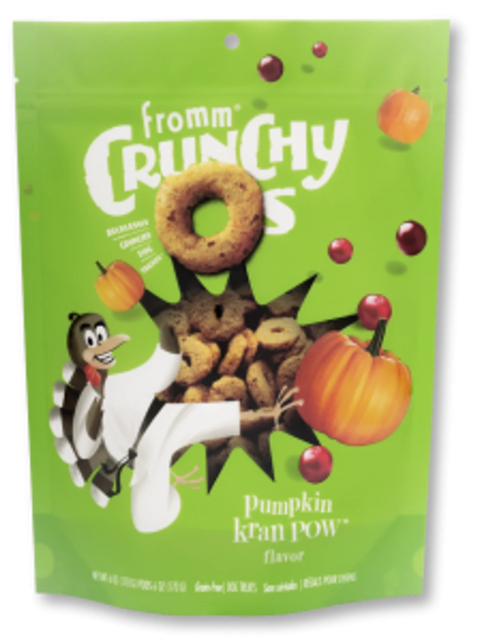 Fromm Crunchy O's Pumpkin Kran Pow Treats, 6oz 3 Fromm Crunchy O's Pumpkin Kran Pow Treats, 6oz
