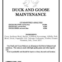 Duck & Goose Maintenance Pellets -Garden Supplies Sales 2024 DUCK AND GOOSE MAINTENANCE label 74982.1612553100