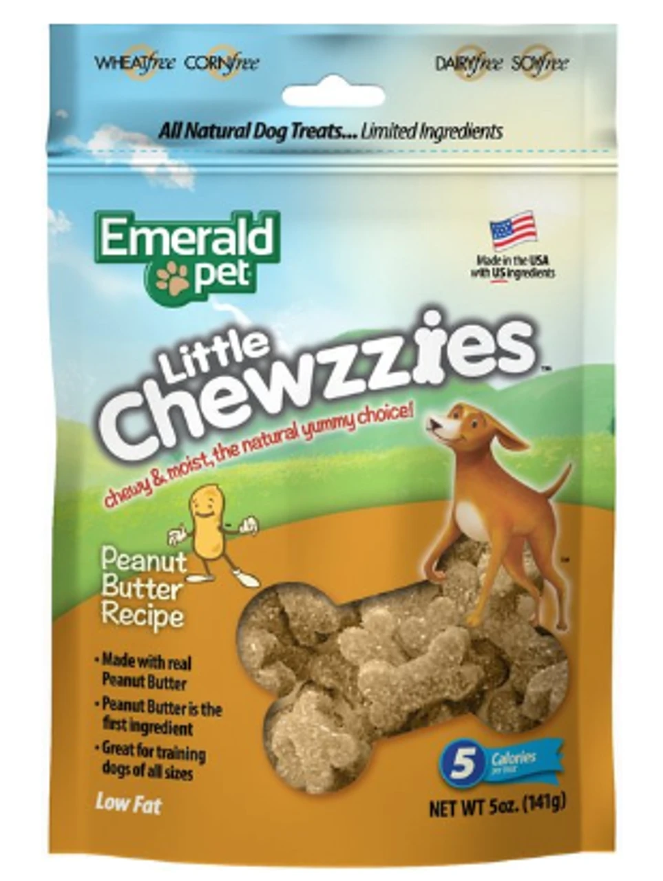Emerald Pet Lil Chewzzies Peanut Butter, 5z 3 Emerald Pet Lil Chewzzies Peanut Butter, 5z