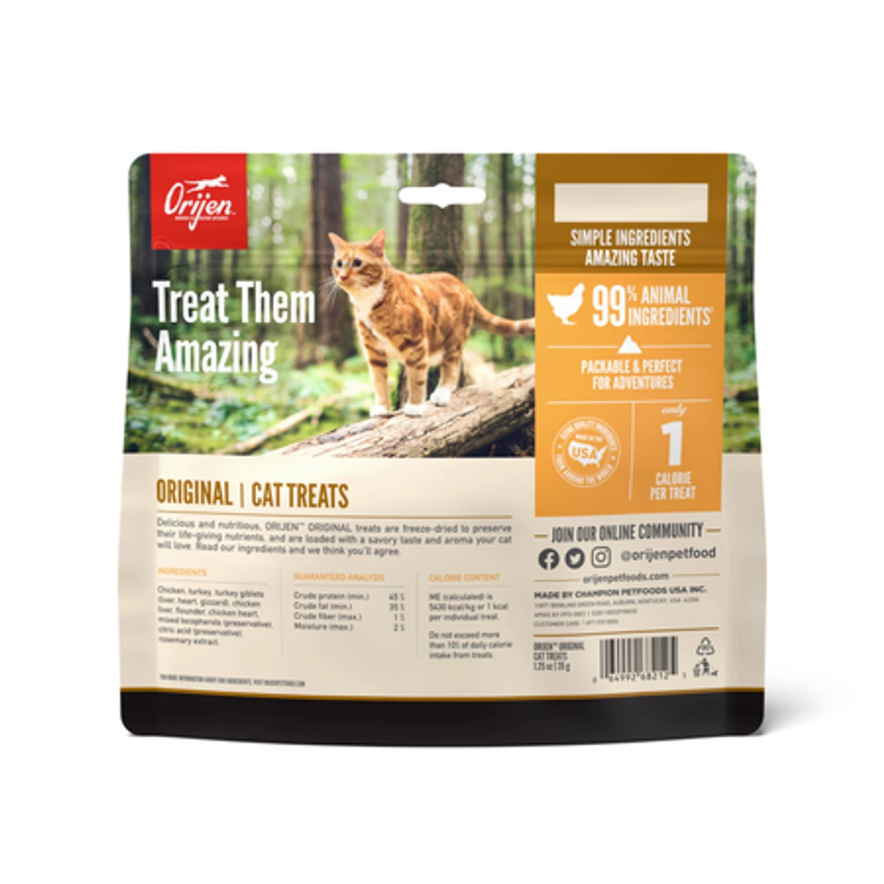 Orijen Cat Freeze Dried Treats Original, 1.25z 4 Orijen Cat Freeze Dried Treats Original, 1.25z - Image 2