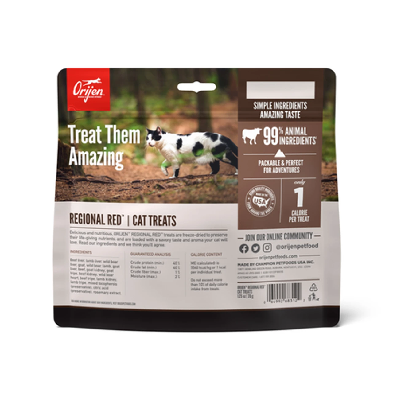 Orijen Cat Freeze Dried Treats Regional Red, 1.25z 4 Orijen Cat Freeze Dried Treats Regional Red, 1.25z - Image 2