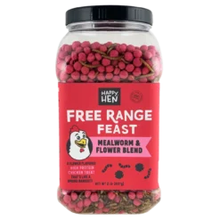 Happy Hen Treats Free Range Feast, Mealworm With Flowers