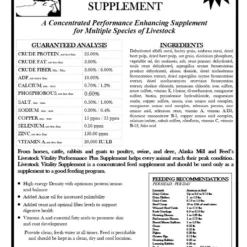 Livestock Vitality Supplement, Pellets 50lb 5 Livestock Vitality Supplement, Pellets 50lb -Garden Supplies Sales 2024 LIVESTOCK VITALITY PP 50 UPDATE 12.17 18017.1634087357
