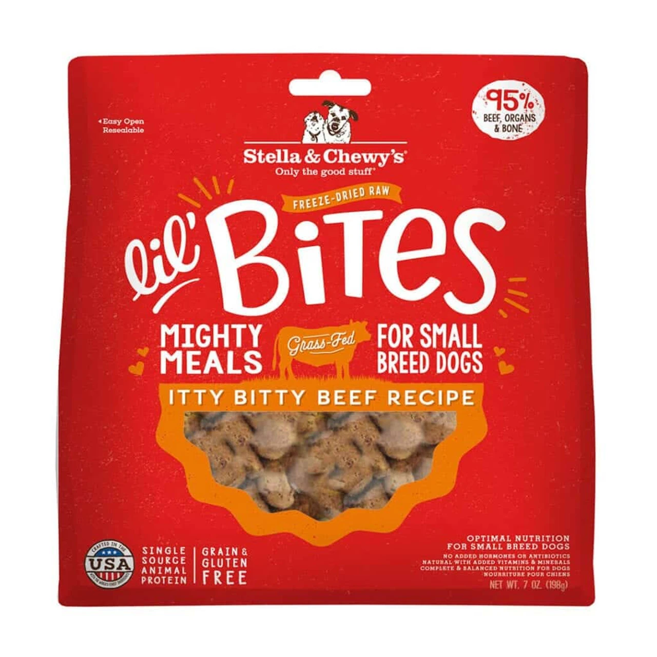 Stella And Chewy's Freeze-Dried Lil Bites Beef, 7oz 3 Stella And Chewy's Freeze-Dried Lil Bites Beef, 7oz