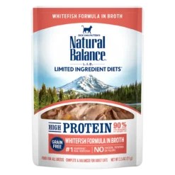 Natural Balance L.I.D. Hi Protein Whitefish Pouch, 2.5oz