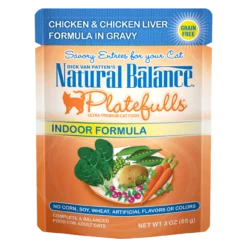 Natural Balance Indoor Platefuls Chicken & Chicken Liver, 3oz