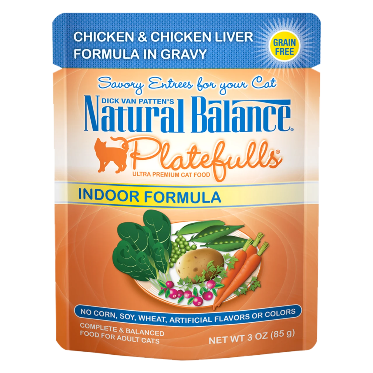 Natural Balance Indoor Platefuls Chicken & Chicken Liver, 3oz 3 Natural Balance Indoor Platefuls Chicken & Chicken Liver, 3oz