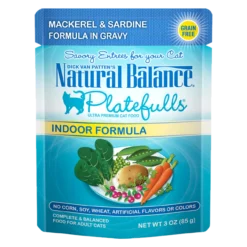 Natural Balance Indoor Platefuls Mackerel & Sardine, 3oz