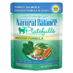 Natural Balance Indoor Platefuls Turkey, Salmon & Chicken, 3oz