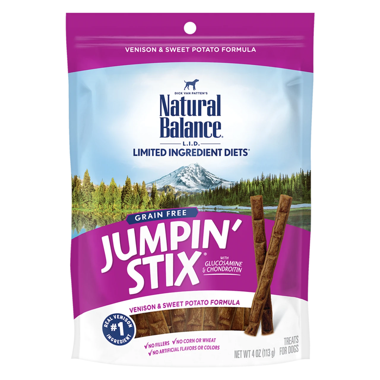 Natural Balance Jumpin' Stix Venison, 4oz 3 Natural Balance Jumpin' Stix Venison, 4oz
