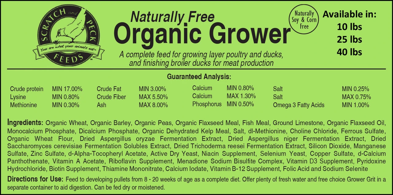 Scratch & Peck Naturally Free Grower, 40lb 4 Scratch & Peck Naturally Free Grower, 40lb - Image 2