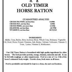 Old Timer Horse Ration, Pellets 50lb 5 Old Timer Horse Ration, Pellets 50lb -Garden Supplies Sales 2024 OLD TIMER HORSE RATION label 00006.1612641844