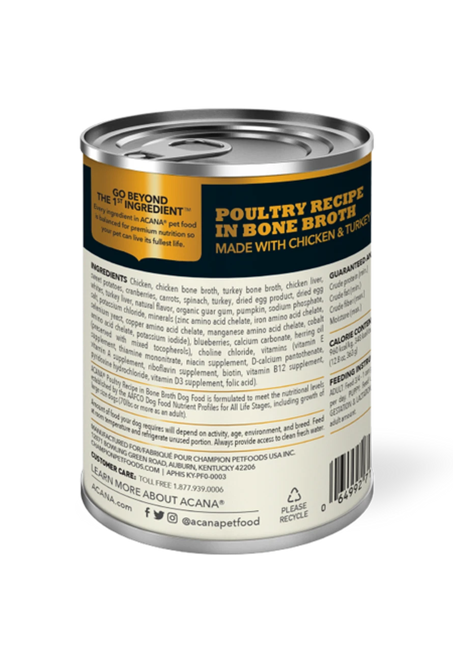 Acana Canned Dog Food Poultry Recipe, 12.8oz 4 Acana Canned Dog Food Poultry Recipe, 12.8oz - Image 2
