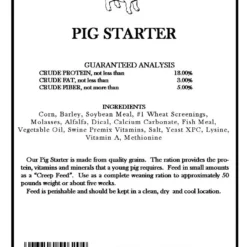Pig Starter, 50lb -Garden Supplies Sales 2024 PIG STARTER 50 LABEL 98030.1612578538