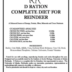 Reindeer D Ration, 50lb 5 Reindeer D Ration, 50lb -Garden Supplies Sales 2024 REINDEER D RATION label image 22780.1612473914